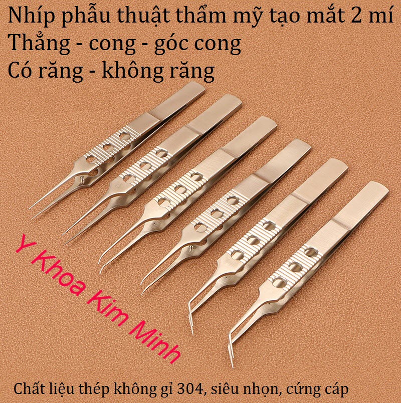 Nhíp phẫu thuật thẩm mỹ mí mắt 11cm chất liệu thép không gỉ 304