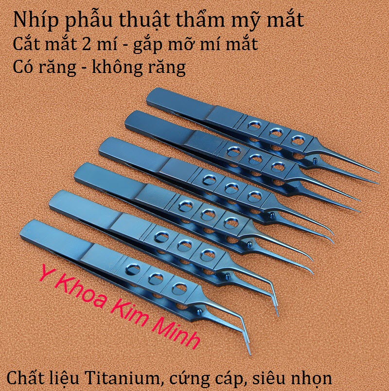 Nhíp phẫu thuật mắt chất liệu titanium 11cm