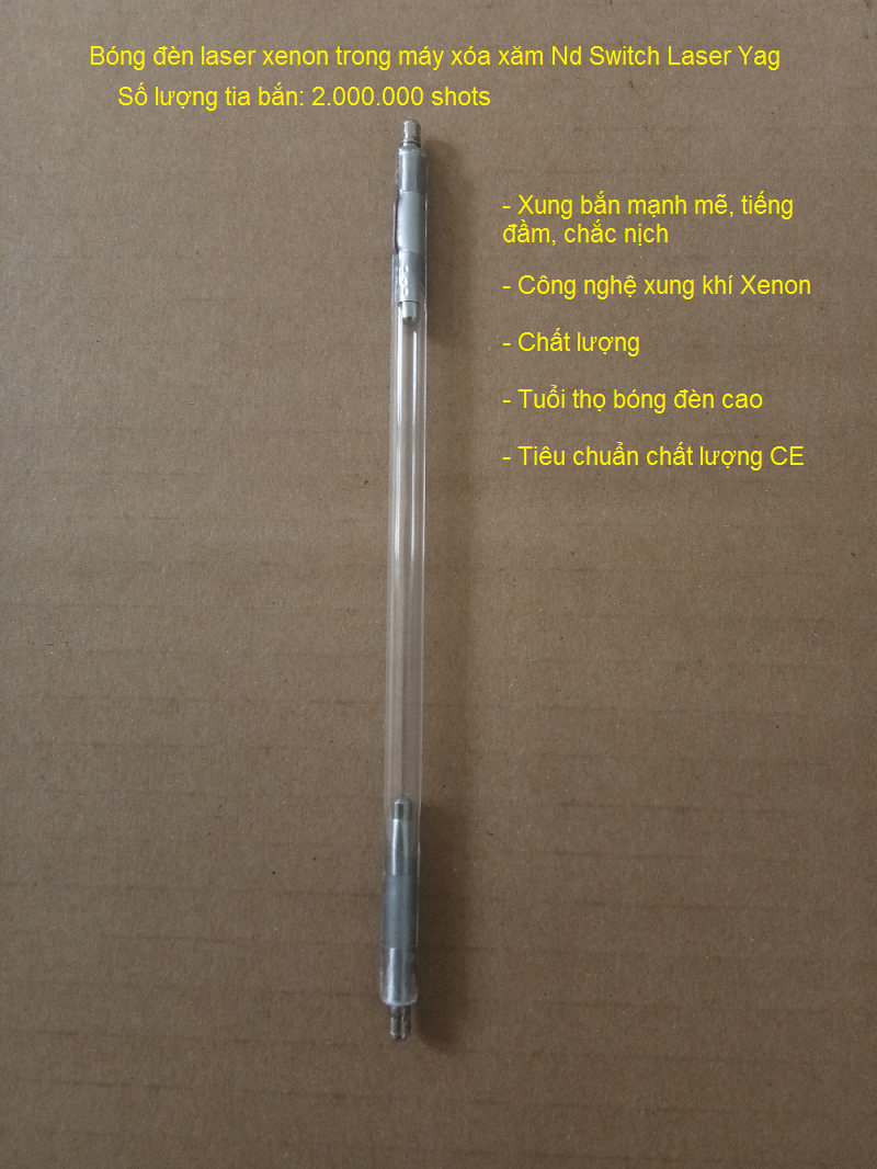 Nơi bán bóng đèn laser máy xóa xăm Yag Laser kích thước 7 x 65 x 125mm tại Tp Hồ Chí Minh - Y Khoa Kim Minh 0933455388