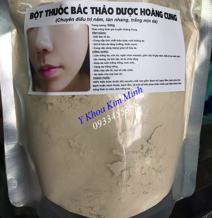 Hướng dẫn sử dụng bột thuốc bắc thảo dược hoàng cung đắp mặt nạ giúp trắng mịn trẻ hóa da - Y khoa Kim Minh