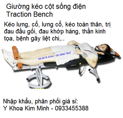 Giường kéo cột sống điện bằng remote - Y Khoa Kim Minh Nơi bán giường kéo cột sống điện điều trị thoát vị đĩa đệm, đau cột sống - Y khoa Kim Minh 0933455388