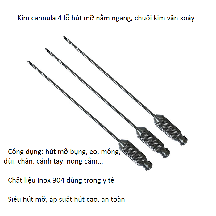 Nơi bán kim cannula đầu tù 4 lỗ siêu hút mỡ bụng, body bán tại Tp Hồ Chí Minh - Y khoa Kim Minh