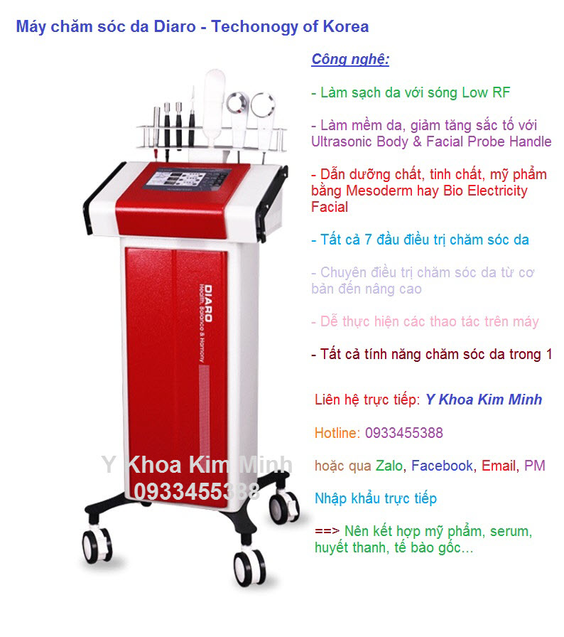 May cham soc da da nang Diaro Han Quoc ban tai Y Khoa Kim Minh so 95 duong thanh Thai phuong 14 quan 10 thanh pho hochiminh