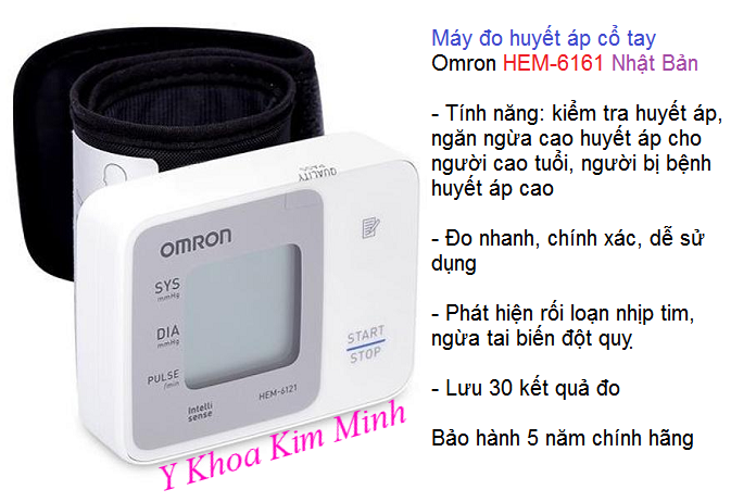 Đại lý bán máy huyết áp cổ tay Omron HEM-6161 tại Tp Hồ Chí Minh - Y Khoa Kim MInh 0933455388