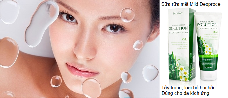Noi ban sua rua mat Han Quoc dung cho da nhay cam kich ung, sua rua mat xuong rong Mild Deoproce - Y Khoa Kim Minh 0933455388