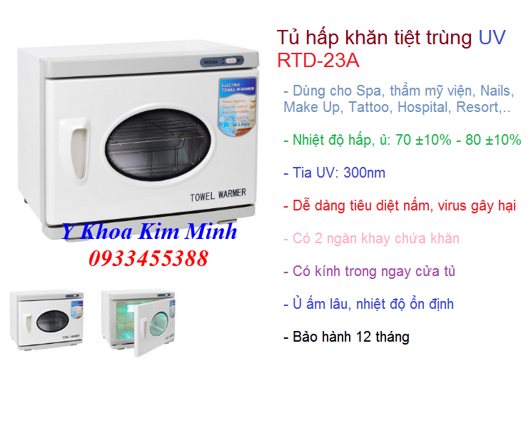Nơi bán tủ hấp khăn tiệt trùng có UV RTD-23A tại Tp Ho Chi Minh - Y Khoa Kim Minh 0933455388