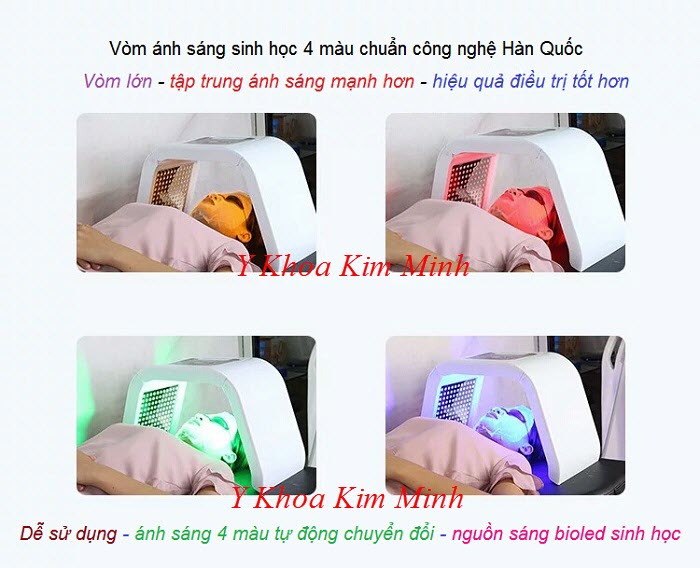 Nơi bán vòm ánh sáng sinh học bioled 4 màu công nghệ Hàn Quốc - Y Khoa Kim Minh