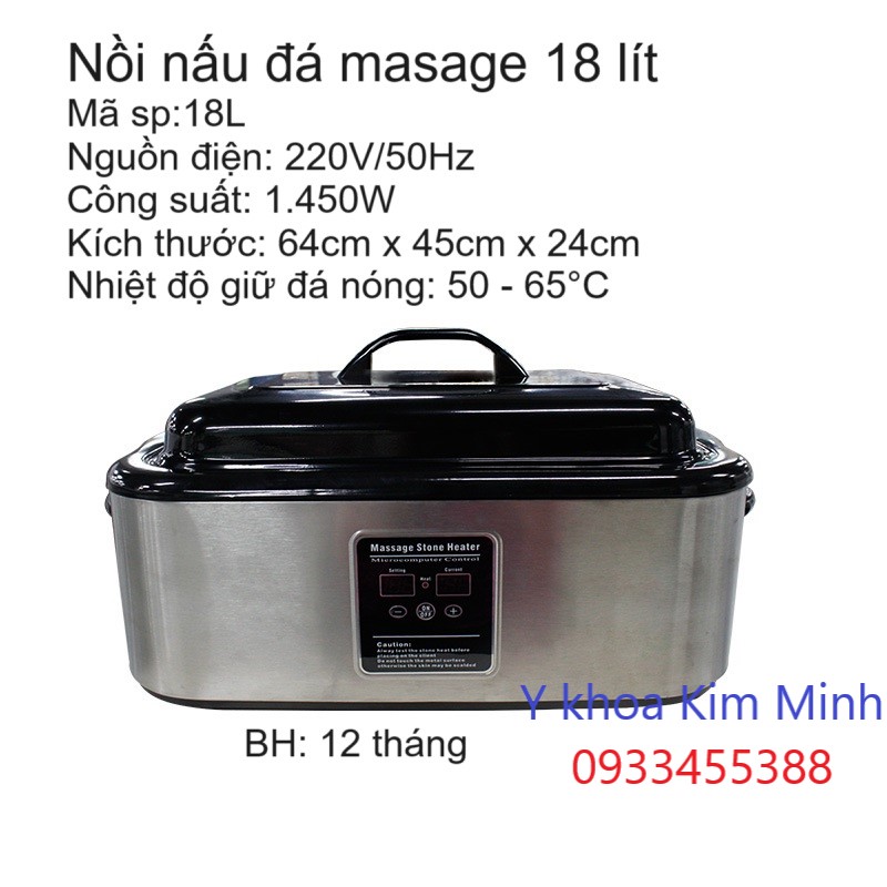 Nồi nấu đá massage nóng 18 lít bán ở Tp.HCM