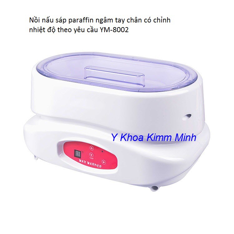 Dung tích lớn có thể ngâm 2-4 cục sáp 0,5kg - Y Khoa Kim Minh Nồi ngâm chân bằng sáp paraffin YM 802 - Y Khoa Kim Minh