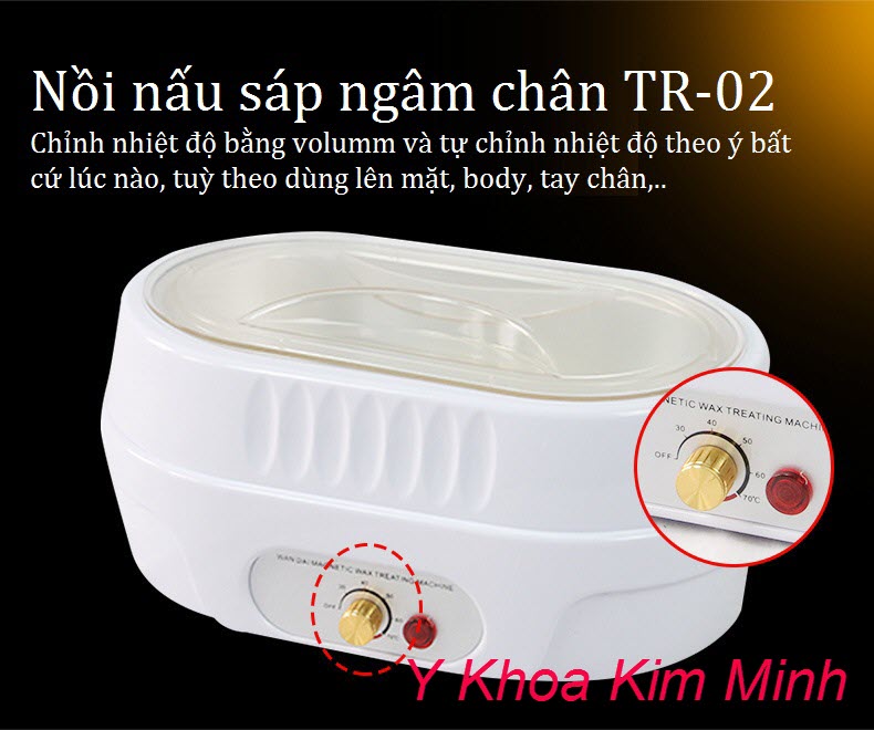 Nồi nấu sáp paraffin ngâm tay chân Nồi nấu sáp ngâm tay chân TR-02 có chỉnh nhiệt độ theo yêu cầu
