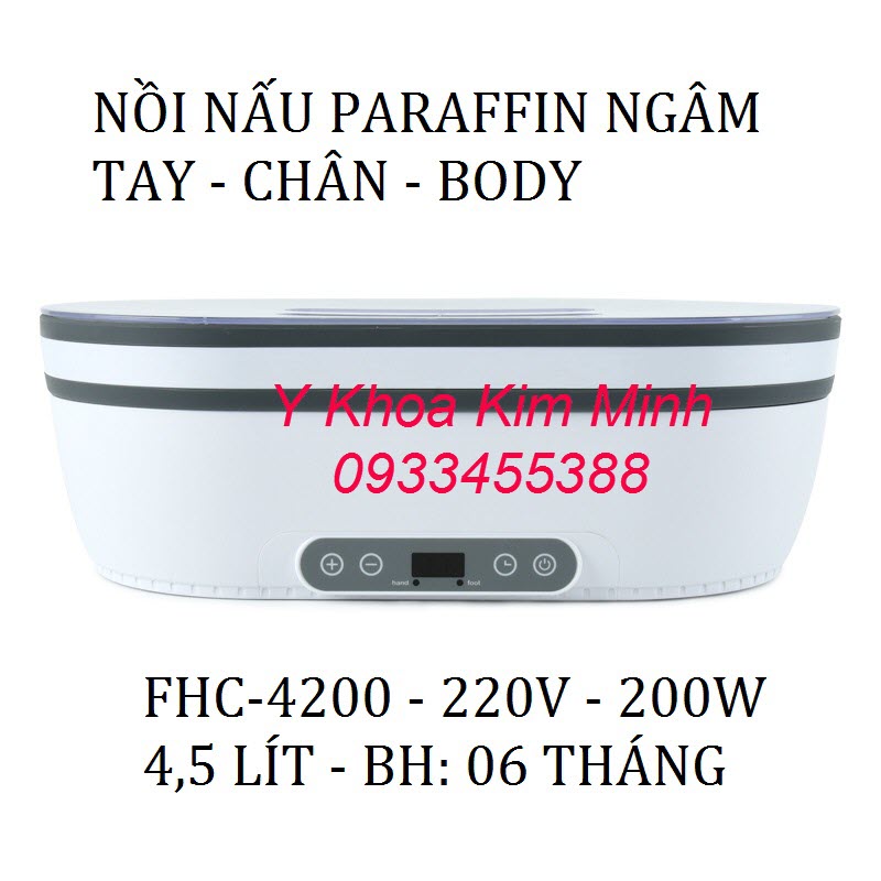 Nồi nấu paraffin ngâm tay chân, body 4,5 lít Nồi nấu paraffin 4,5 lít FHC-4200 bán tại Y Khoa Kim Minh