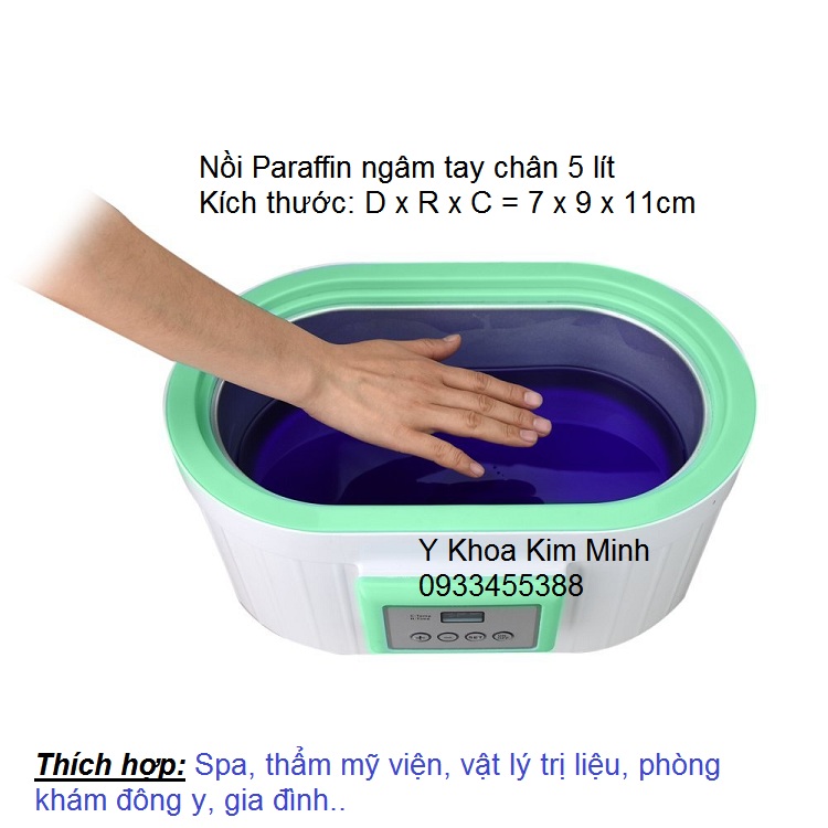 Kim Minh ban noi nau sap paraffin 5 lit ngam tay chan thuoc thao duoc tai tp hochiminh