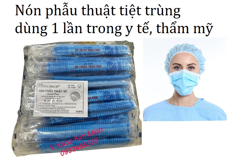 Nón con sâu tiệt trùng dùng một lần Bảo Thạch