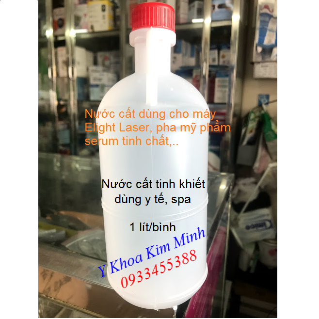 Nước cất tinh khiết dùng cho ngành y tế, thẩm mỹ viện dùng cho máy Elight Laser, pha mỹ phẩm serum chăm sóc da - Y Khoa Kim Minh 0933455388