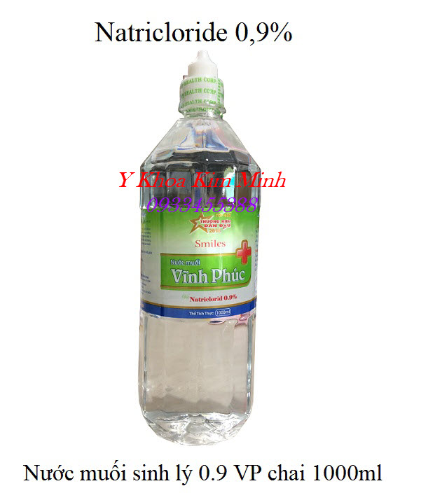 Nước muối sinh lý VP 1000ml, 12 chai 1 thùng, bán giá sỉ tại Tp Hồ Chí Minh - Y Khoa Kim Minh