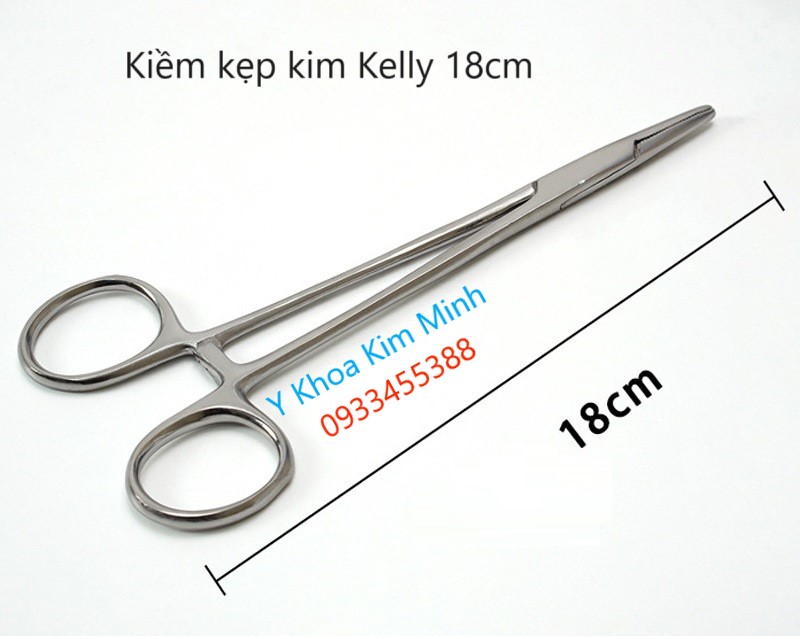Panh kẹp kim phẫu thuật kelly dài 18cm