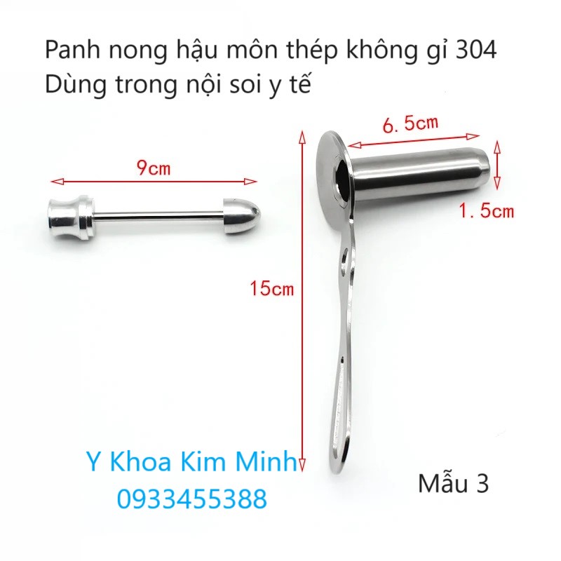 Panh nông kiểm tra nội soi hậu môn bằng inox 304 mẫu 3