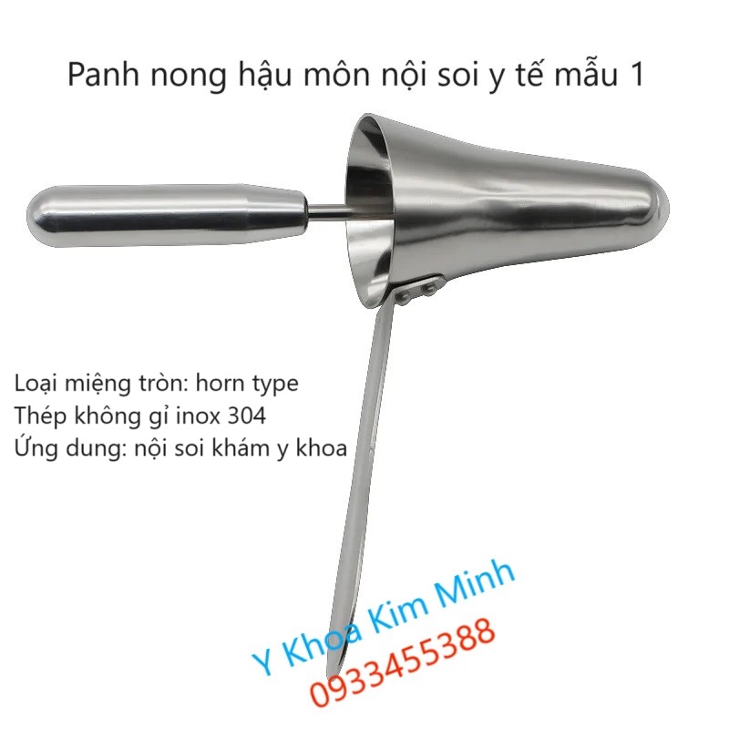 Panh nong hậu môn, dụng cụ panh nong nội soi hâu môn miệng tròn horn type 1
