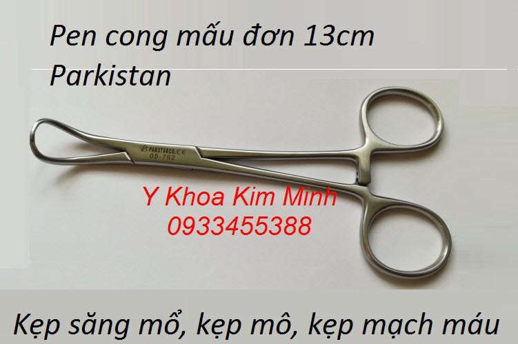 Pen cong có mấu nhọ dùng kẹp săng mổ trong phẫu thuật y tế thẩm mỹ