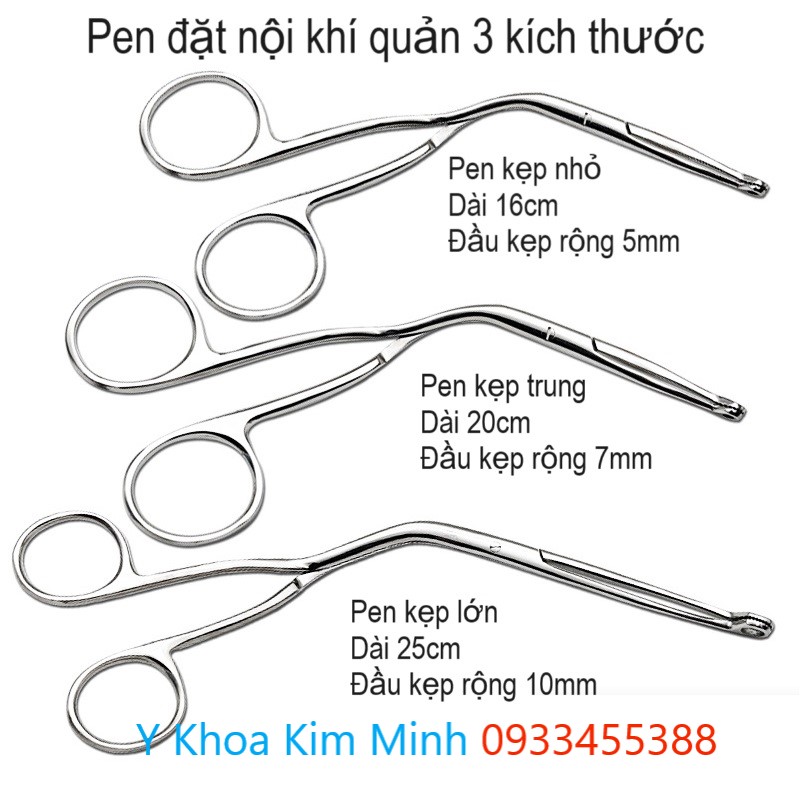 Kẹp phẫu thuật đặt nội khí quản dài 16cm 20cm 25cm ở Y Khoa Kim Minh