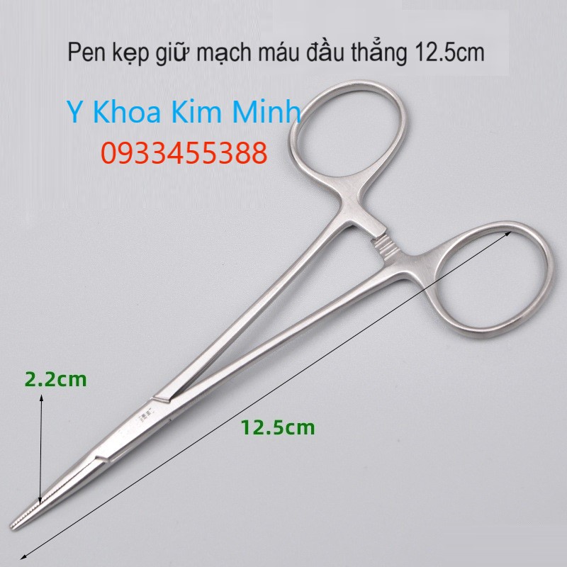 Pen giữ mạch máu đầu thẳng dài 12.5cm