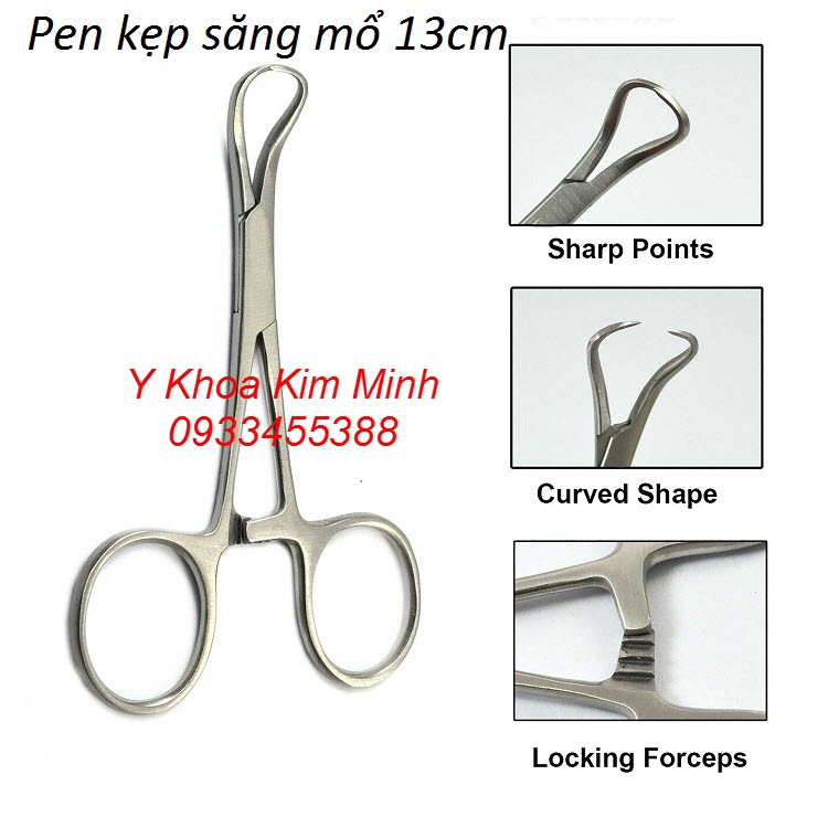Pen kẹp mô và mạch máu dài 13cm, nhập khẩu Parkistan