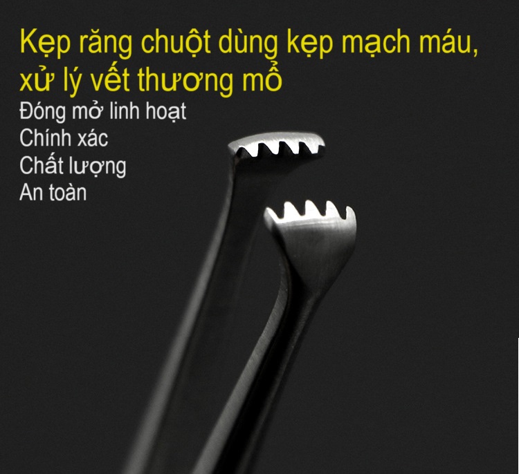 Pen kẹp răng chuột dùng trong phẫu thuật cầm máu vết thương