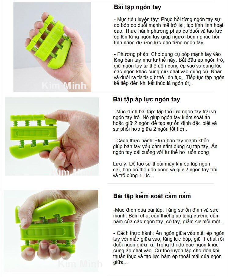 Tap manh tay voi dung cu tap bop manh ngon tay - Y Khoa Kim Minh
