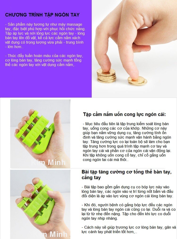 Phuong phap tap manh ngon tay va co tay - Y Khoa Kim Minh