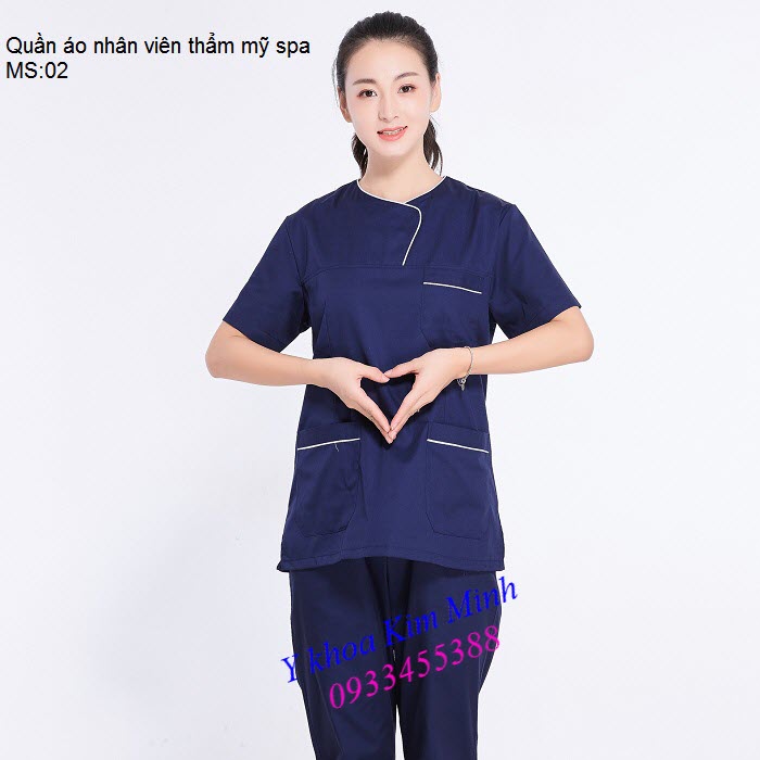 Bo quan ao nhan vien spa tham my MS-02 ban tai Tp Ho Chi Minh - Y khoa Kim Minh
