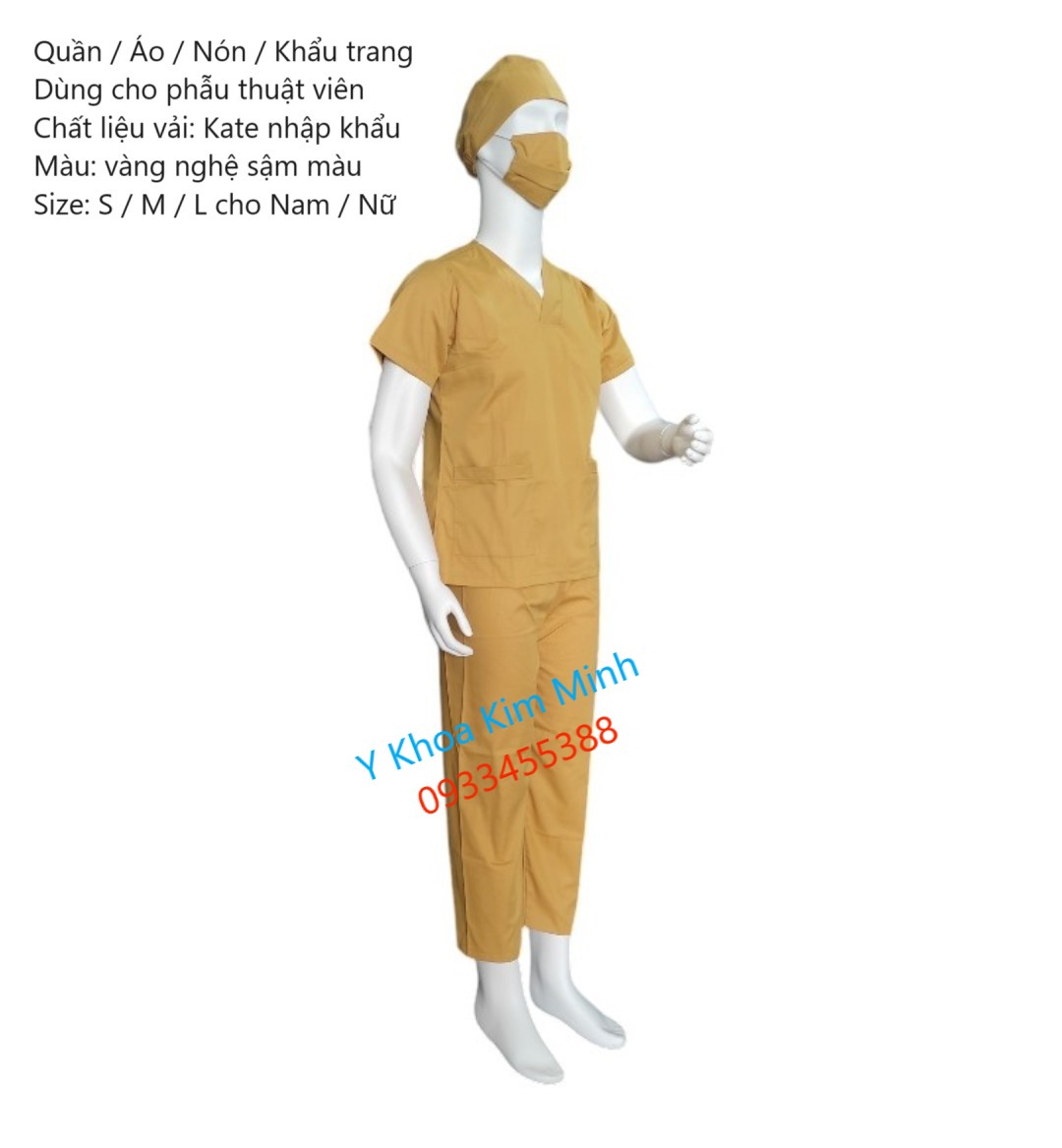 Quần áo dùng cho phẫu thuật viên y tế phòng mổ bệnh viện bán ở Y Khoa Kim Minh giá sỉ