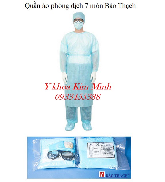 Quần áo phòng dịch 7 món vải không dệt Bảo Thạch bán tại Tp Hồ Chí Minh - Y Khoa Kim Minh