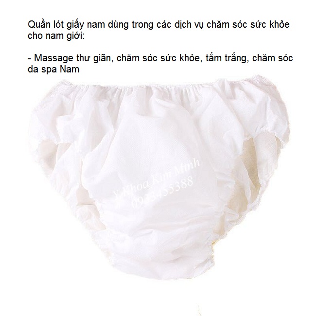 Quần lót giấy nam dùng 1 lần đang bán tại Y khoa Kim Minh 0933455388