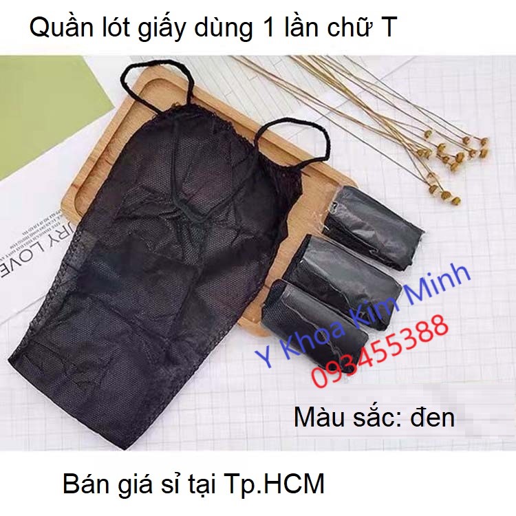 Quần lót giấy dùng 1 lần màu đen