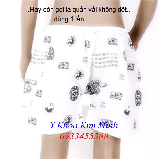Quần lót Spa Nam vải không dệt sử dụng 1 lần - Y Khoa Kim Minh 0933455388