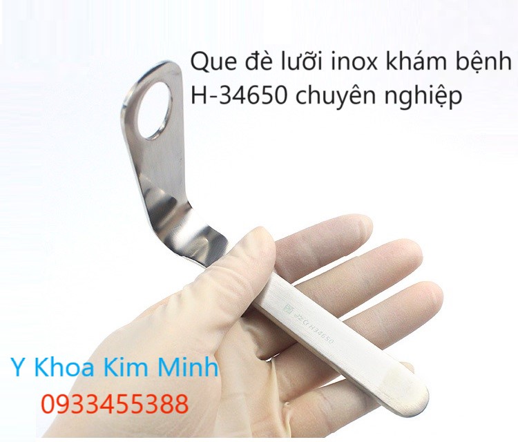 Que đè lưỡi khám bệnh bằng inox H-34650 chữ L
