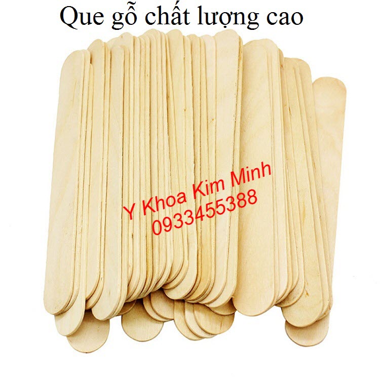 Que gỗ dùng quét sáp wax tẩy lông body - Y khoa Kim Minh