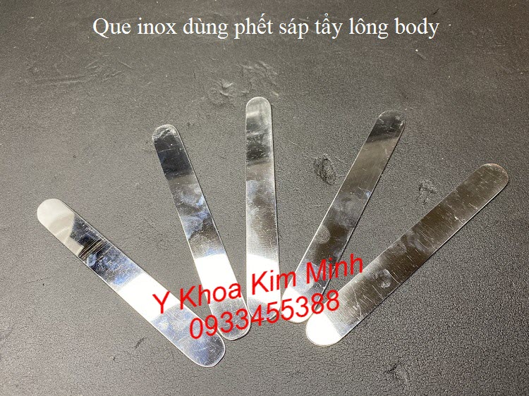 Thanh inox dùng phết sáp wax tẩy lông body - Y khoa Kim Minh