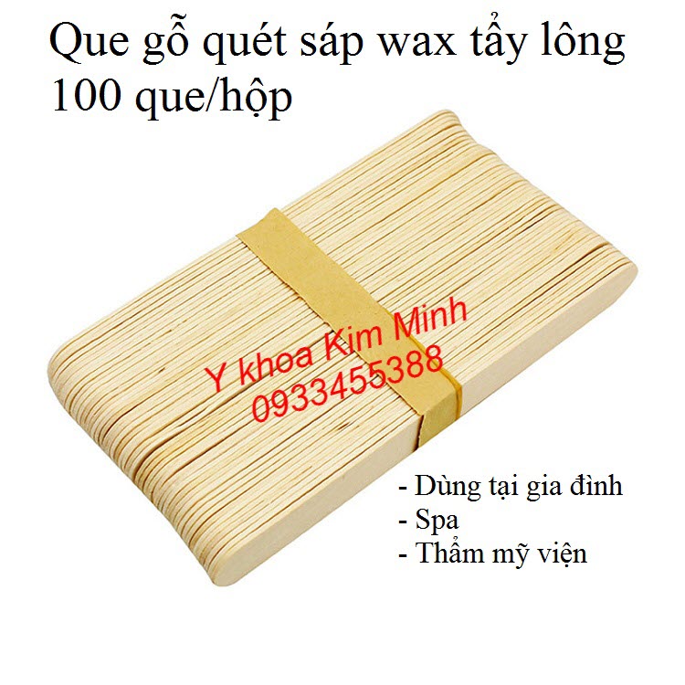 Que gỗ dùng quét sáp wax lông body, tay chân - Y khoa Kim Minh