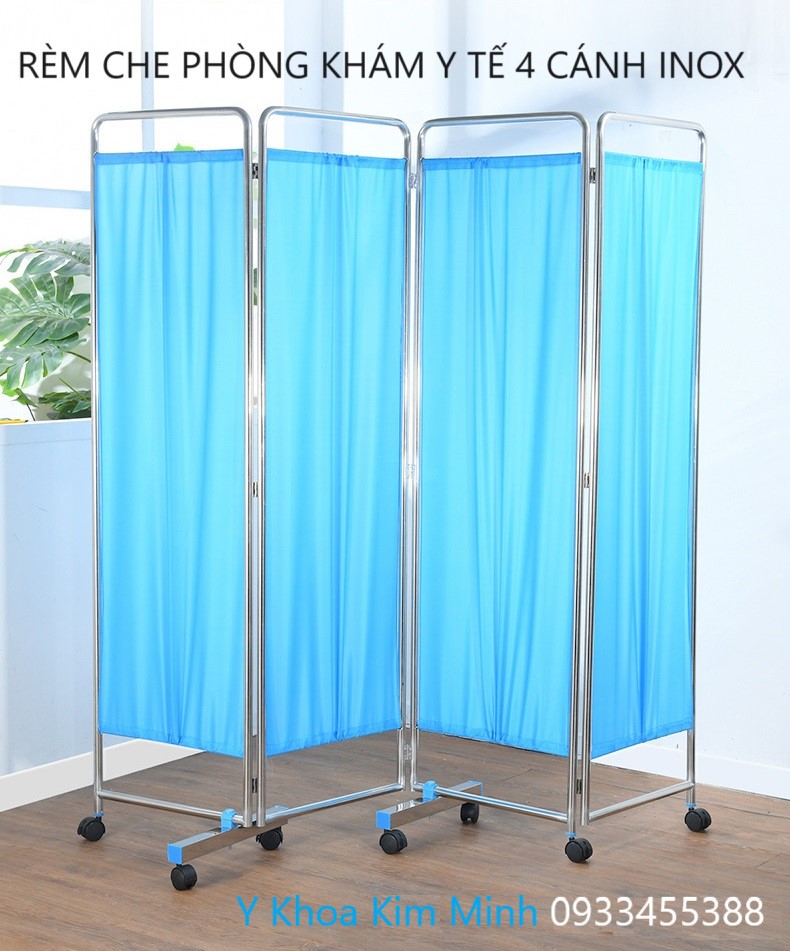 Rèm che 4 cánh di động khung inox 4 cánh chất lượng cao