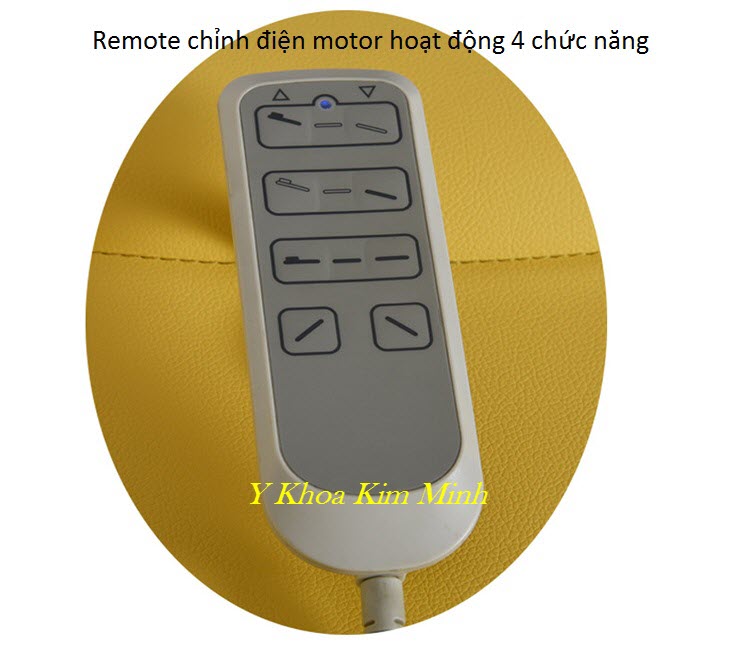 Remote chỉnh 4 motor hoạt động của giường tiêm filler - Y khoa Kim Minh Remote chỉnh 4 motor hoạt động của giường tiêm fillerr KY-4002 - Y Khoa Kim Minh