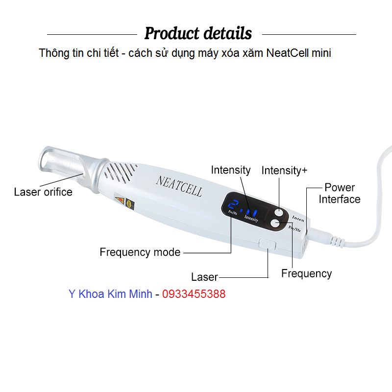 Thong tin san pham may xoa xam mini NeatCell Kim Minh