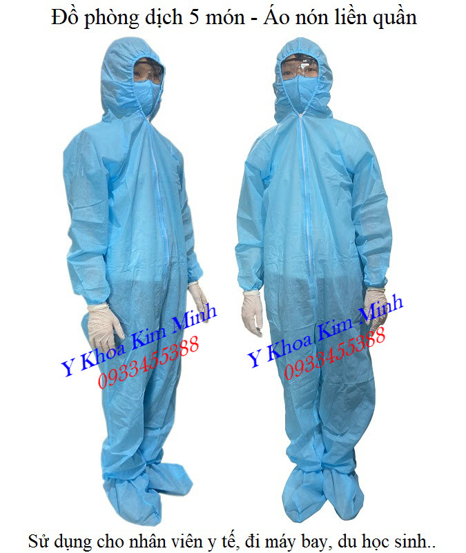 Sản xuất, phân phối bán giá sỉ bộ quần áo phòng dịch vải không dệt 5 món, 7 món tại Tp HCM - Y khoa Kim Minh