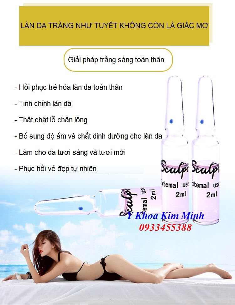 Nuôi dưỡng da trắng toàn thân Scaptura không còn là điều bất ngờ - Y Khoa Kim Minh 0933455388
