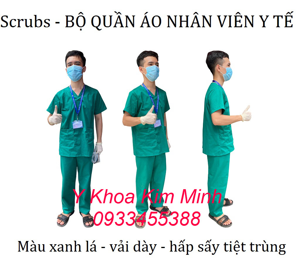 Quần áo scrubs dùng cho nhân viên y tế bán tại Y Khoa Kim Minh