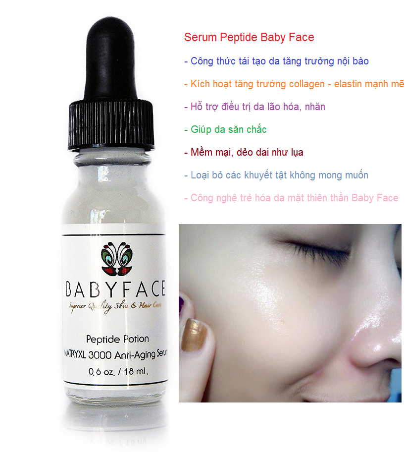 Serum te bao goc Baby Face, tri hoan lao hoa, tai tao da mat thien than - Y khoa Kim Minh
