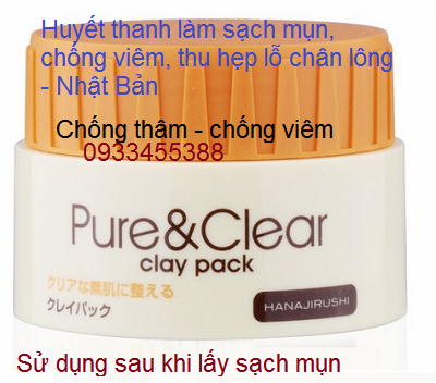 Huyết thanh Pure & Clear làm sạch mụn, chống thâm, thu hẹp chân lông - Y Khoa Kim Minh Serum huyet thanh chong tham chong viem thu hep lo chan long Pure & Clear Hanajirushi - Y Khoa Kim Minh 0933455388