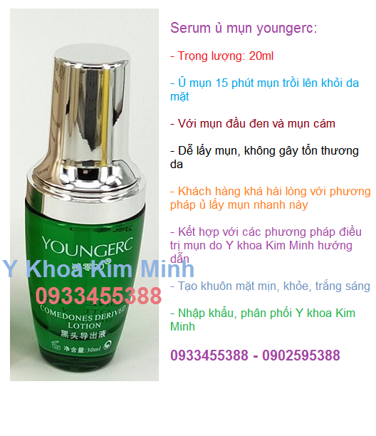 Serum ủ mụn, lấy mụn cám và mụn đầu đen - Y khoa Kim Minh Serum chuyen dieu tri mun cam mun dau den youngerc Y Khoa Kim Minh 0933455388