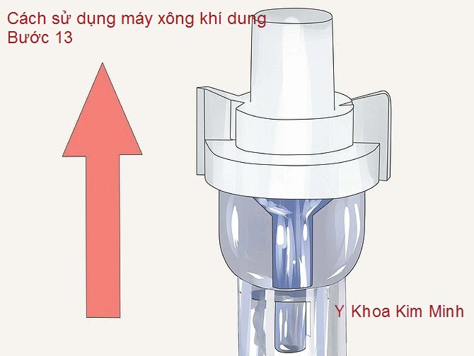 Bầu xông thuốc luôn ở vị trí thẳng đứng