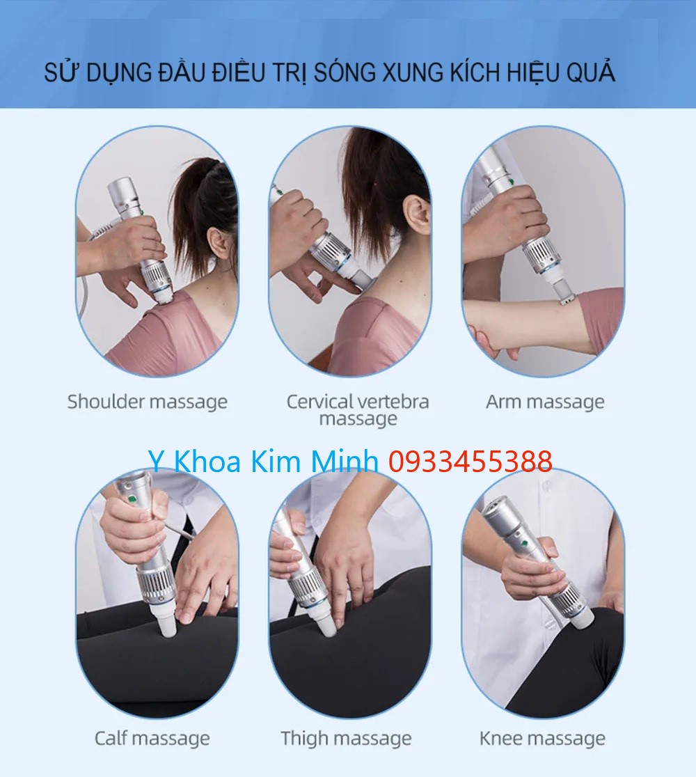 Cách sử dụng đầu điều trị máy shockwave T43